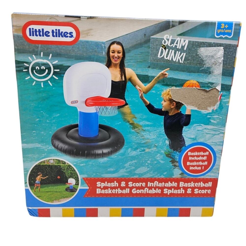 NEW Little Tikes Splash & Score Inflatable Basketball Hoop 3+ Pool Toy